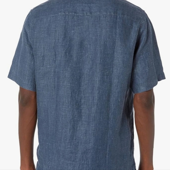 Men's 28 Palms Men's Relaxed-Fit Short-Sleeve 100% Linen Shirt - Picture 4 of 6